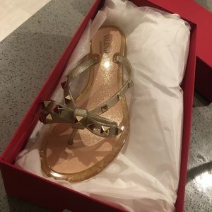 Valentino jelly studded flip flop